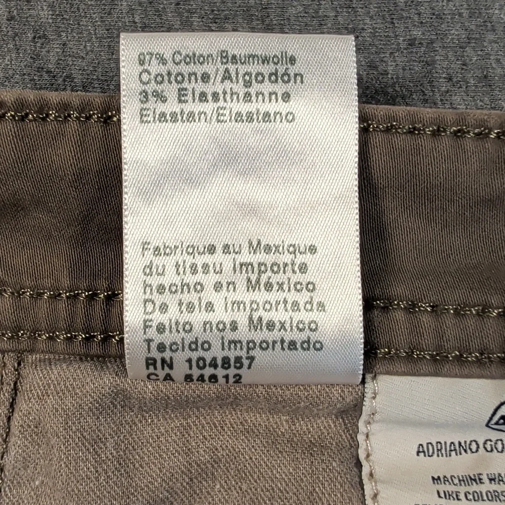AG Adriano Goldschmied Pants Mens Brown The Everett Slim Straight‎ 32x29 Jeans